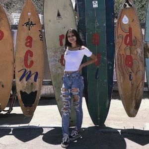 a white smoked shirt